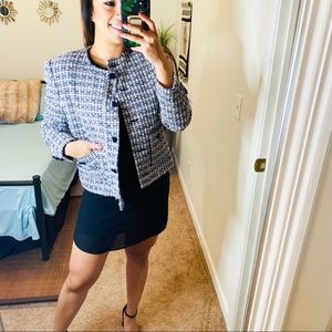 Herbert Grossman blue tweed blazer